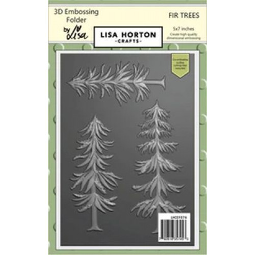 fir trees - Slimline Embossing Folder and co ordinating die by lisa horton crafts LHCEF076
